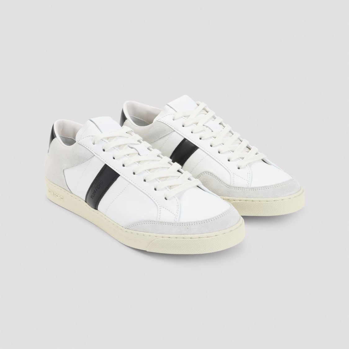 Tom Ford Low-Top Sneakers With Grey Suede Accents