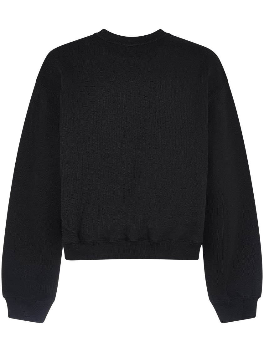 Alexander Wang Relaxed Fit Crew Sweatshirt With Puff Paint Logo