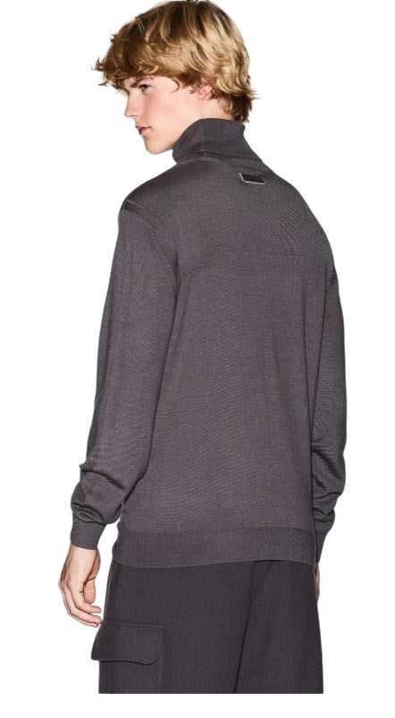 Armani Exchange Regular Fit Turtleneck Sweater With Ribbed Details