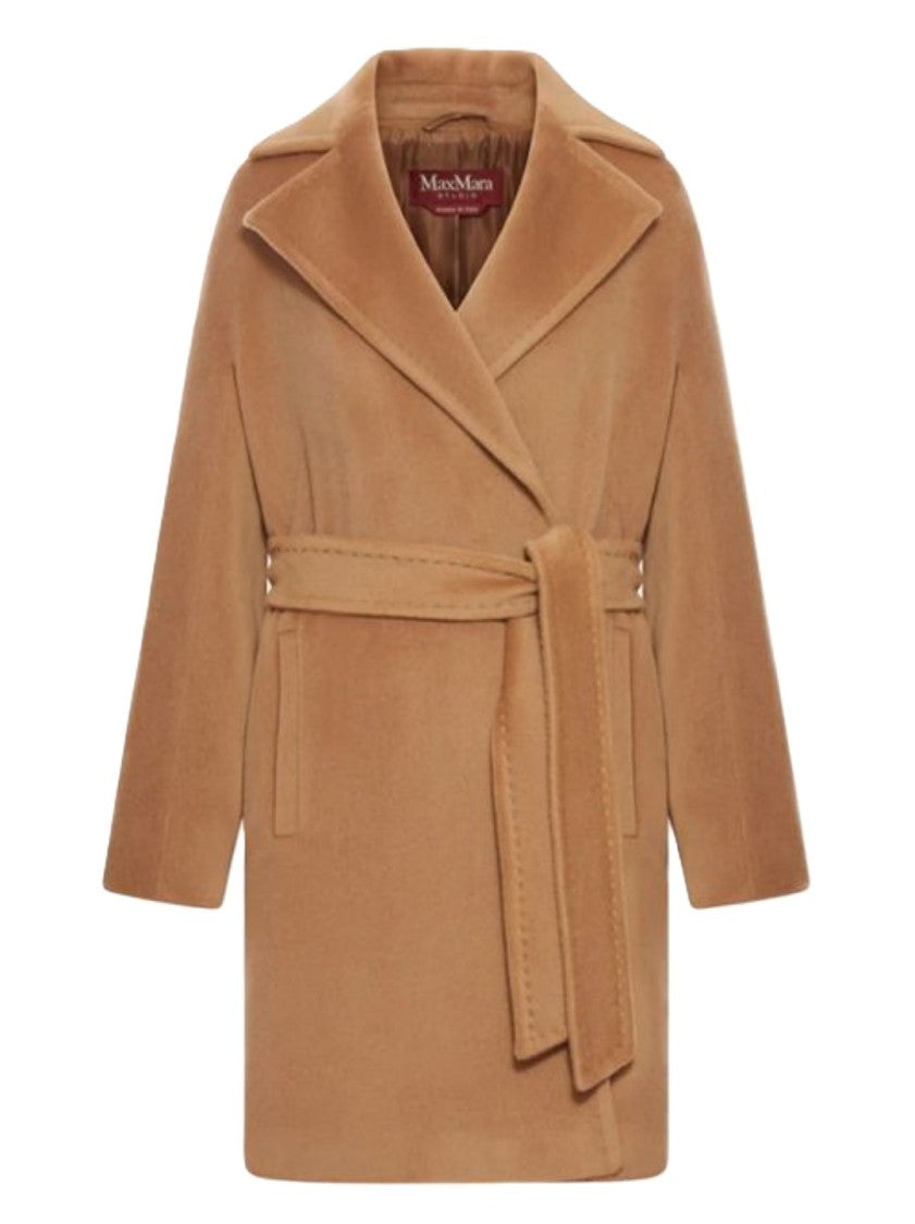 Max Mara Camel-Colored Virgin Wool Scire Coat
