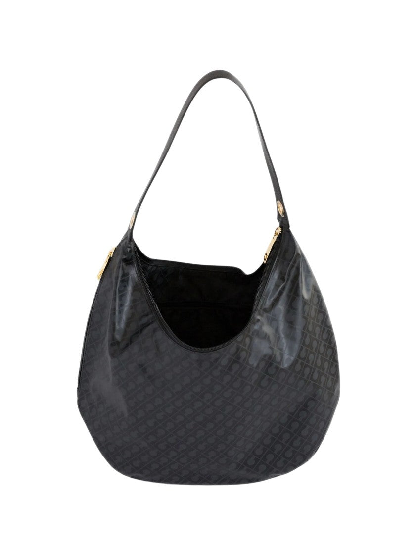 Gherardini Medium Hobo Bag With Curved Silhouette And Knot Detailing