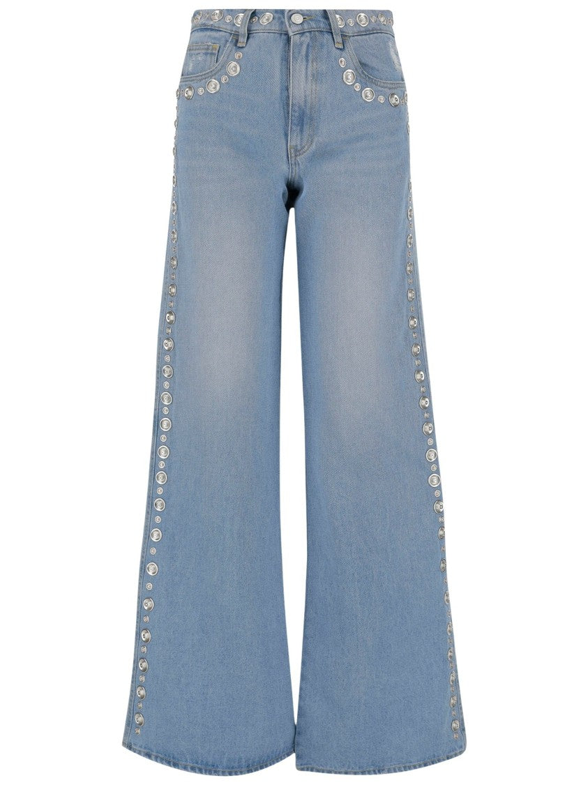 Coperni Cotton Denim Jeans With Studs
