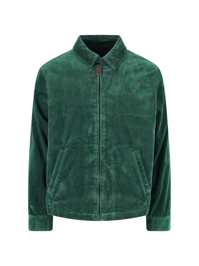 Polo Ralph Lauren Green Wynton Corduroy Cotton Zip Jacket