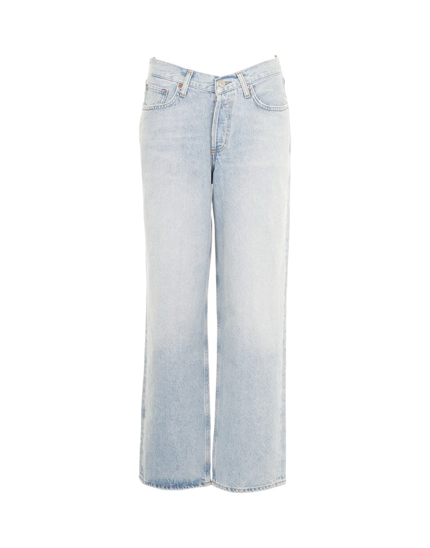 Agolde V-Waist Baggy Denim Trousers