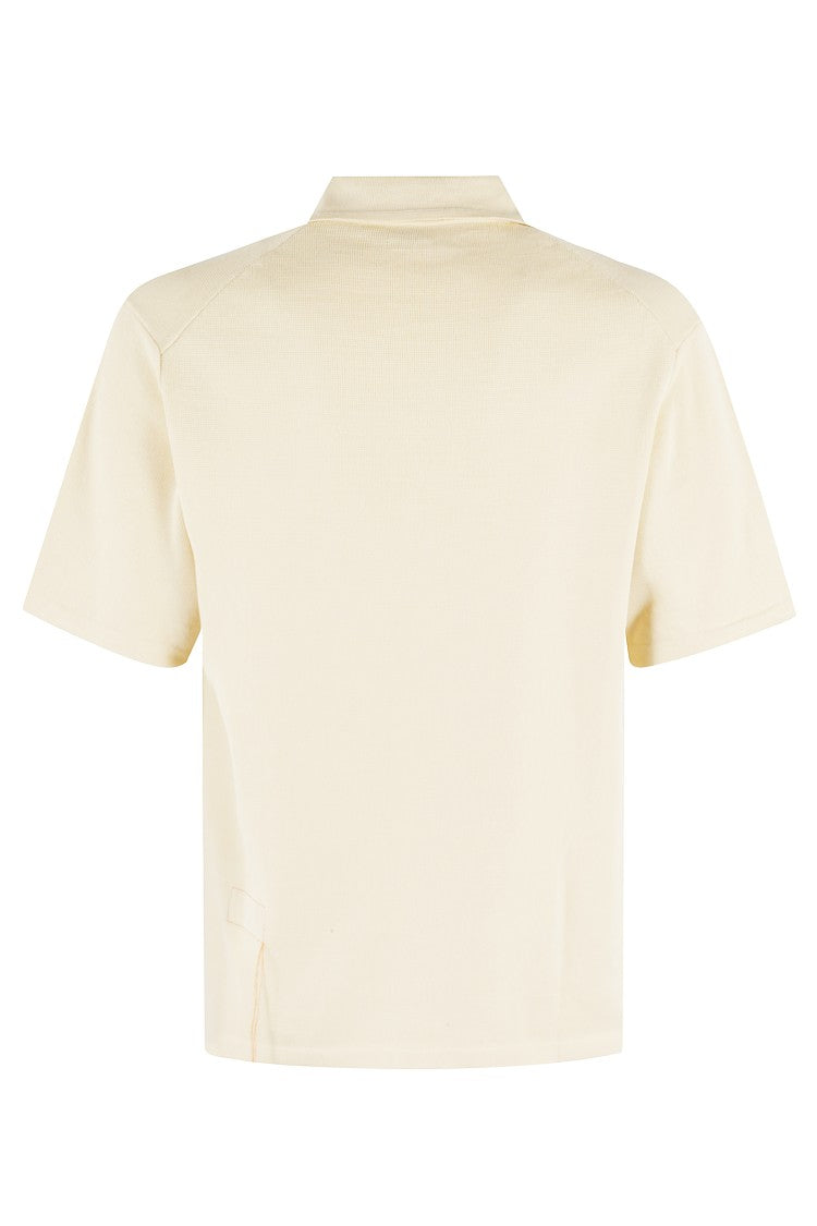 Fortela V-Neck Polo T-Shirt With Ribbed Trims