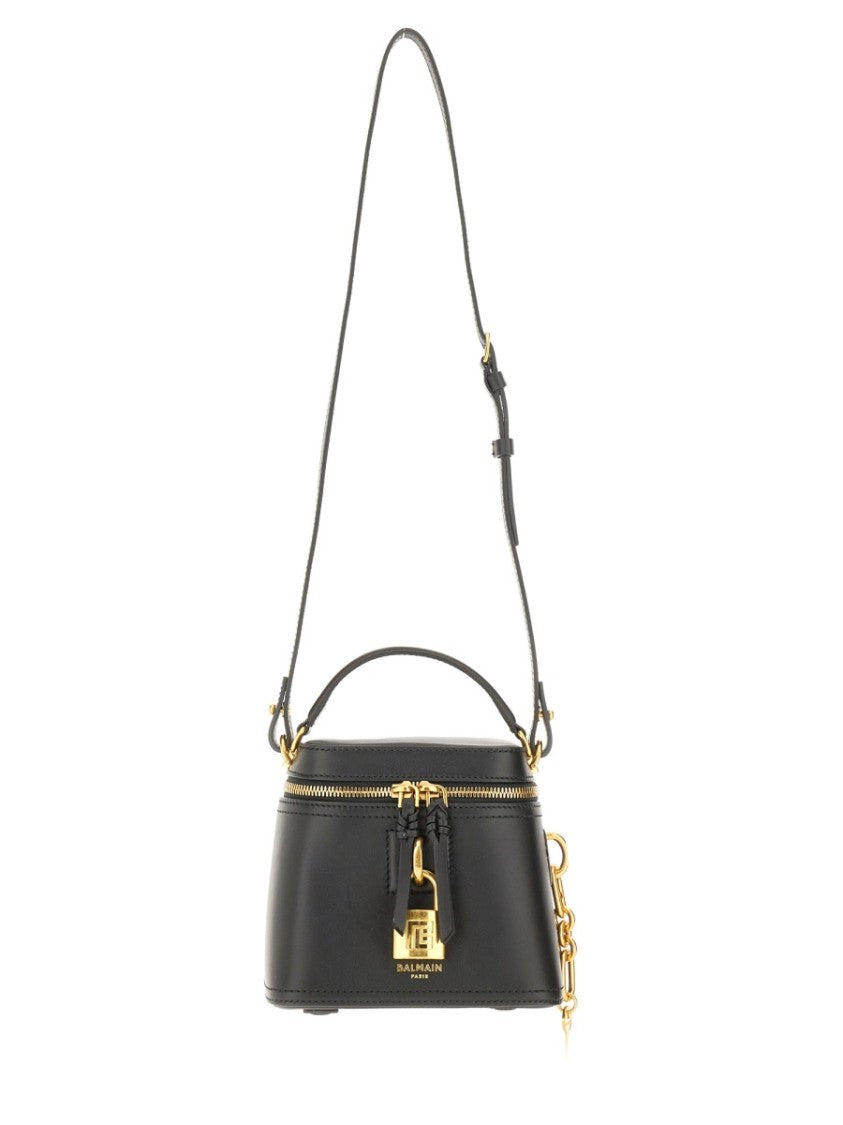 Balmain Leather "Pulse Vanity" Bag