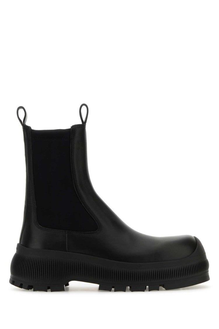 Jil Sander Black Leather Chelsea Ankle Boots