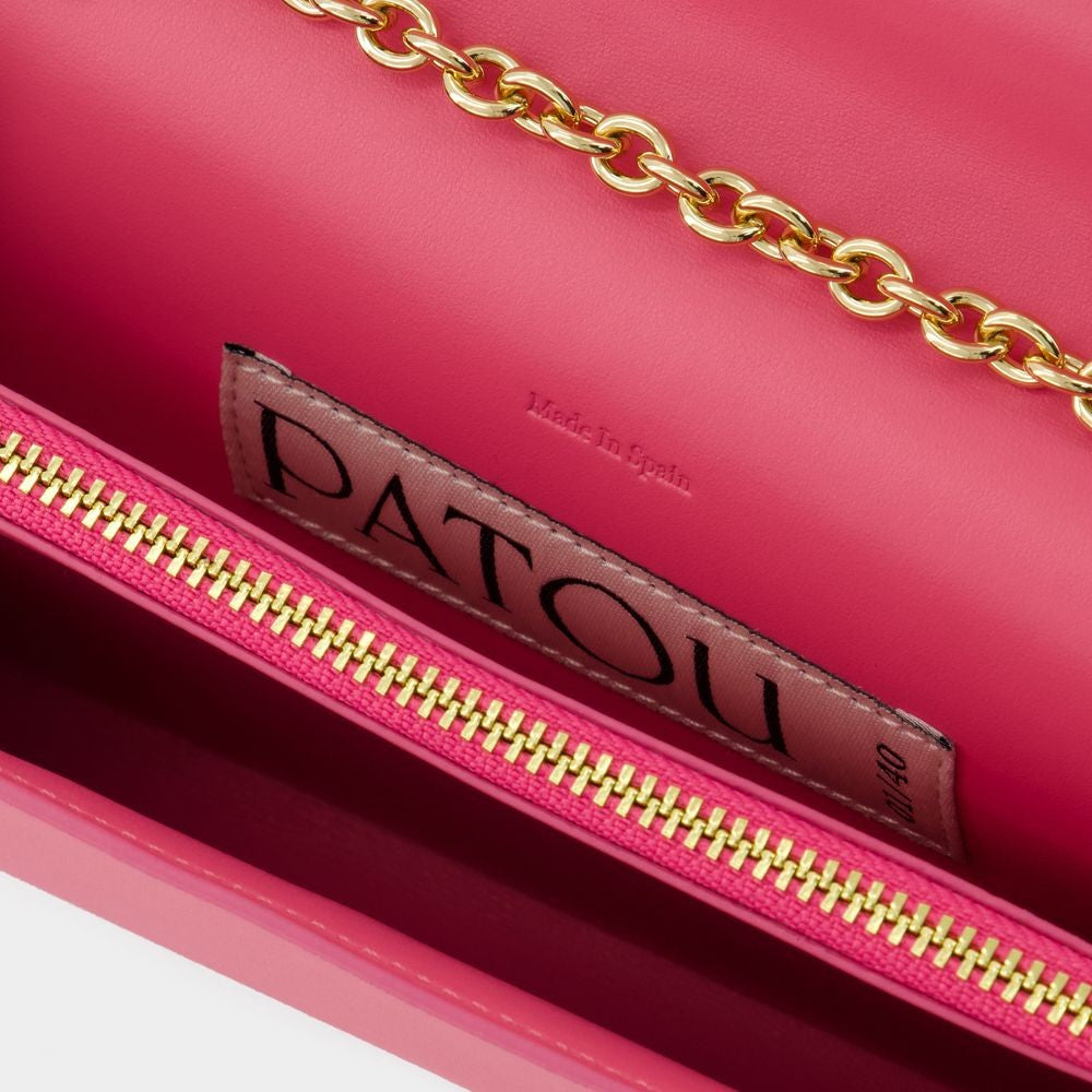 Patou Wallet On Chain - Leather - Pink