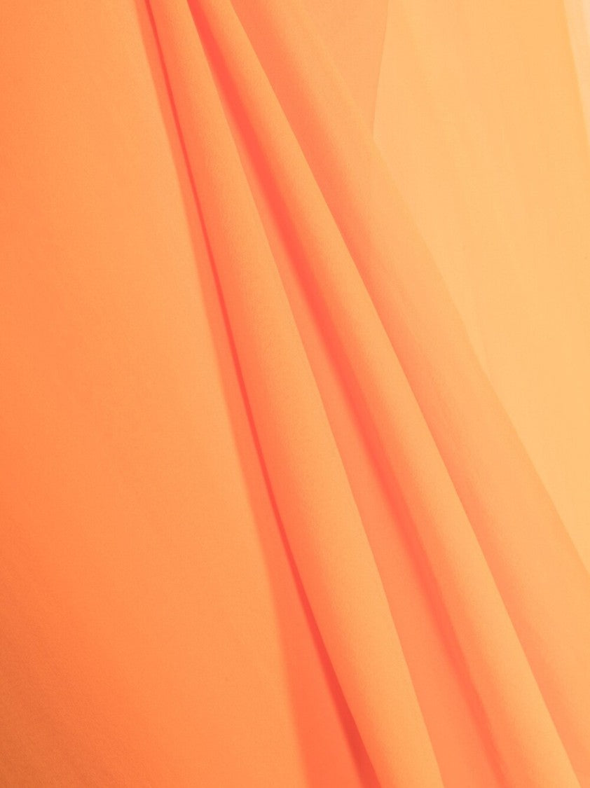 Alberta Ferretti Orange Vibrant Silk Scarf