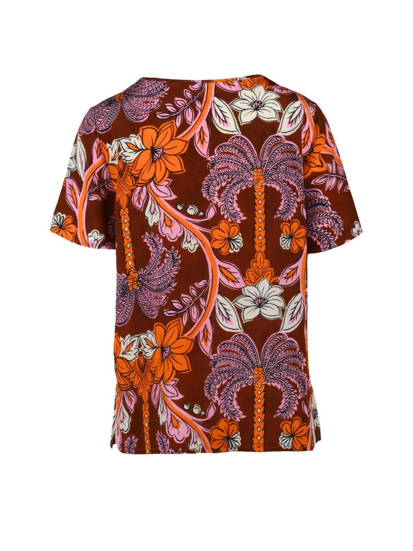 P.A.R.O.S.H. Brown Silk Women's Blouse