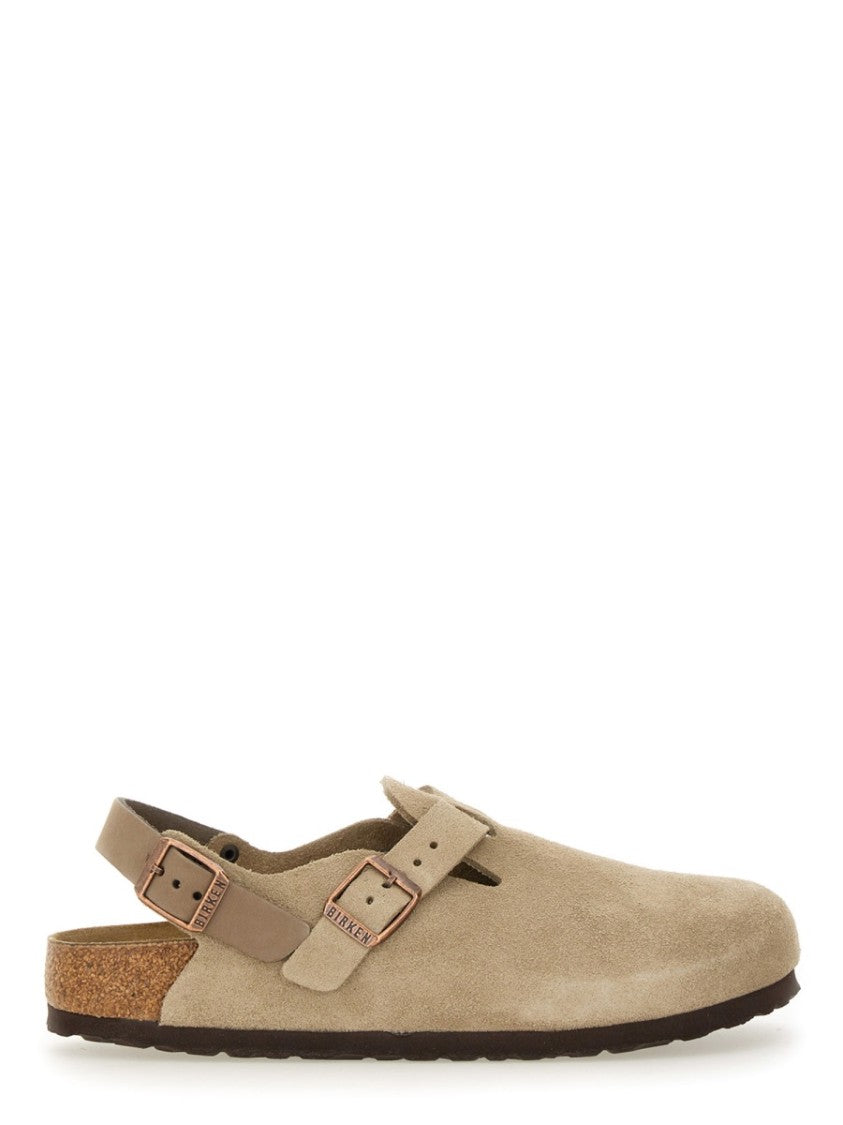 Birkenstock Narrow Fit Suede Clog With Adjustable Strap