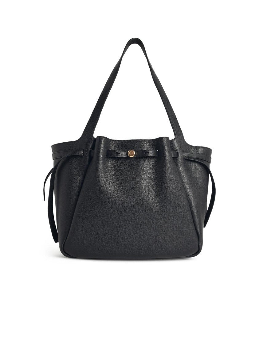 Tory Burch 'Shopping Romy' Black Leather Bag