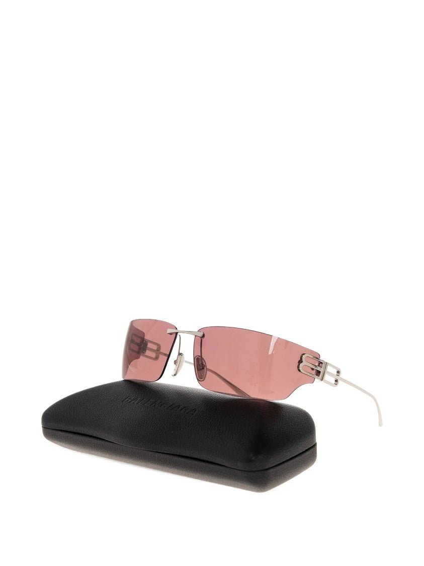 Balenciaga Pink Occhiali Rimless Rectangular Sunglasses