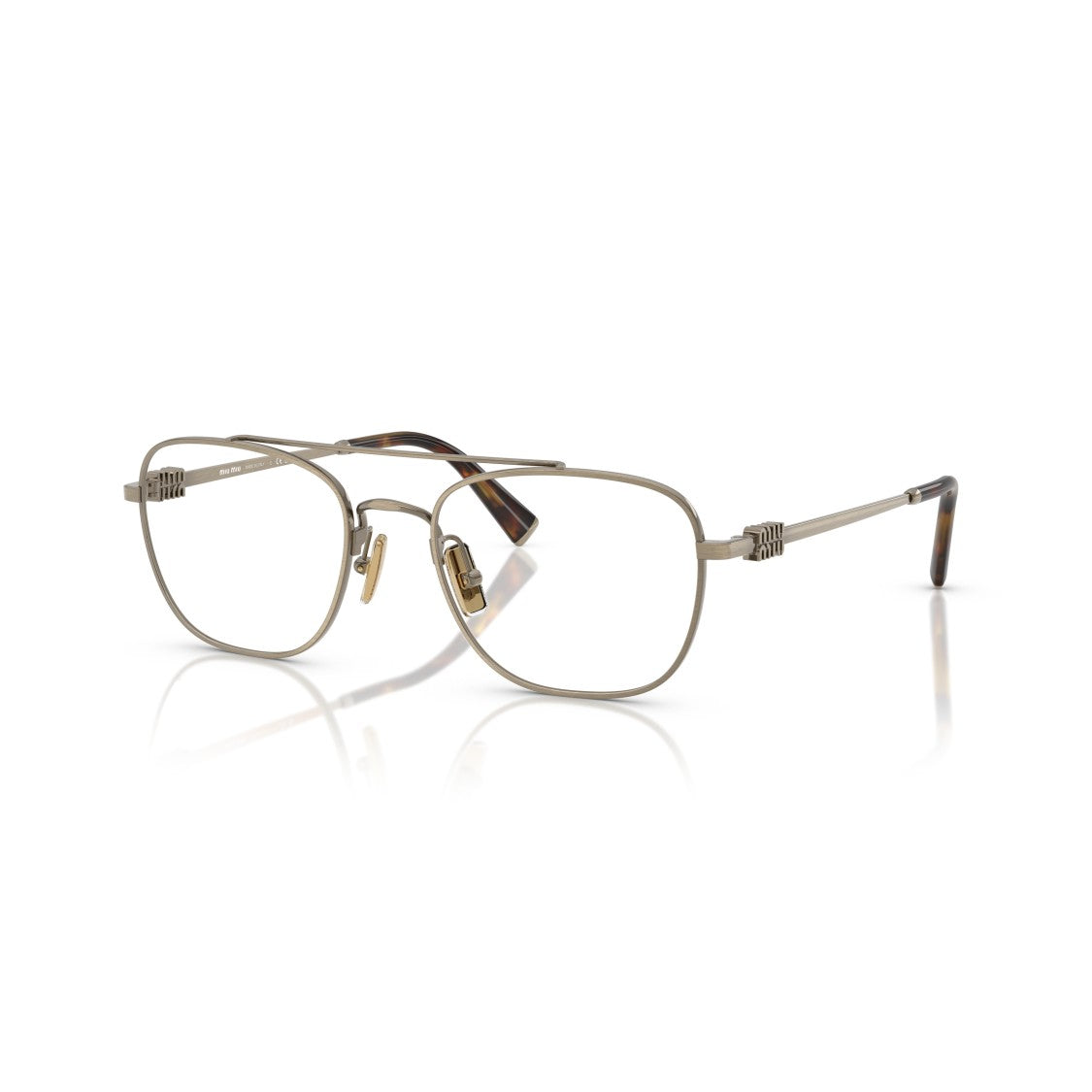 Miu Miu 0Mu 51Wv Square Metal Eyeglasses