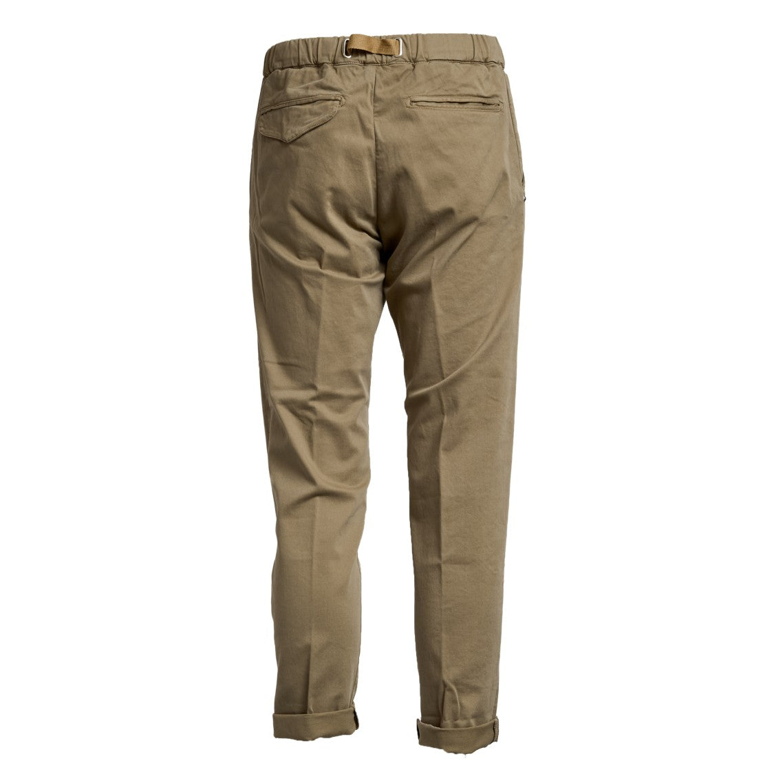 White Sand Distressed Pima Cotton Long Pants