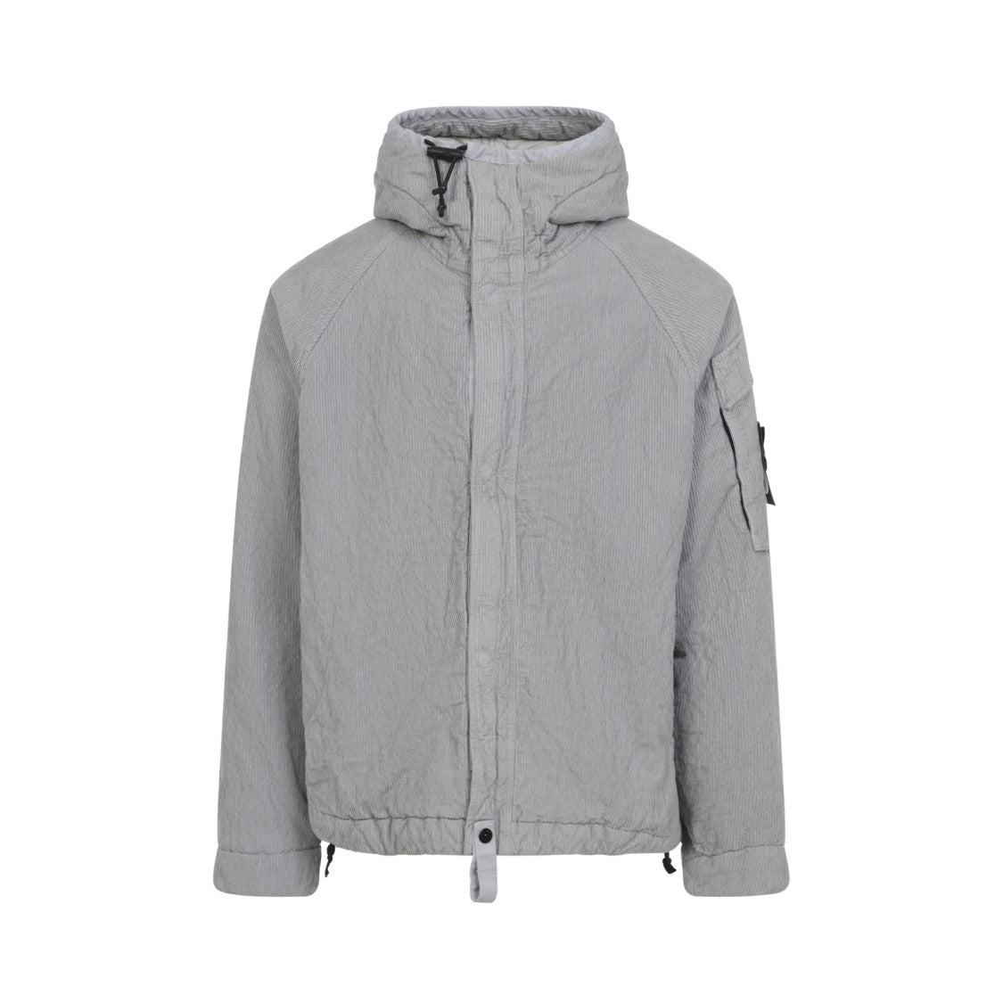 Stone Island Lightweight Grey Jacket With Textured Fabric