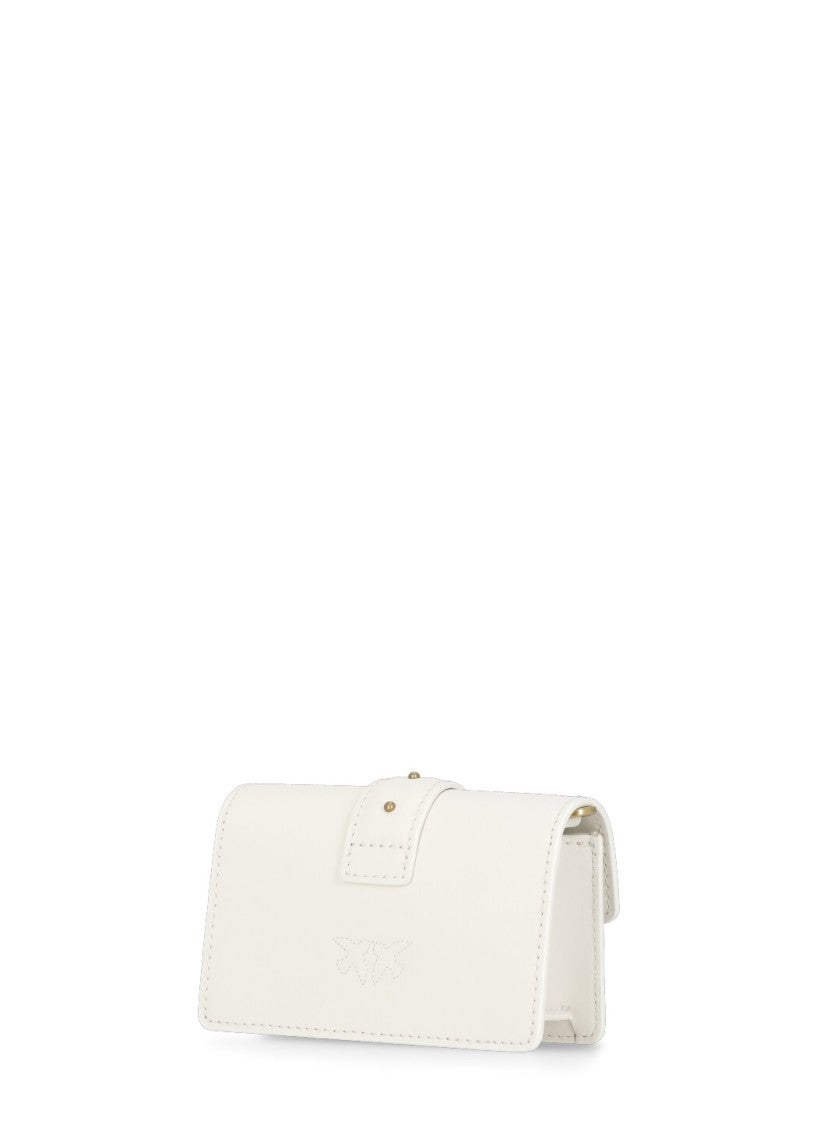 Pinko Ivory Leather Shoulder Bag