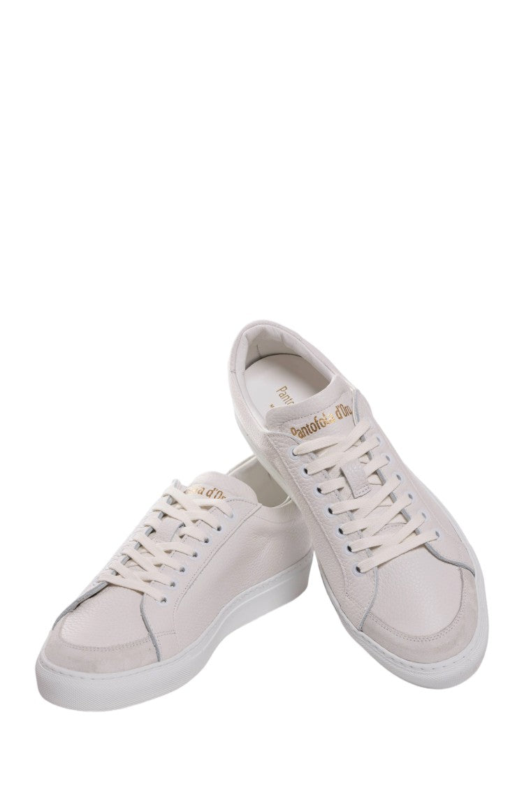 Pantofola D'oro Brown Hammered Calf Cushioned Midsole Sneakers