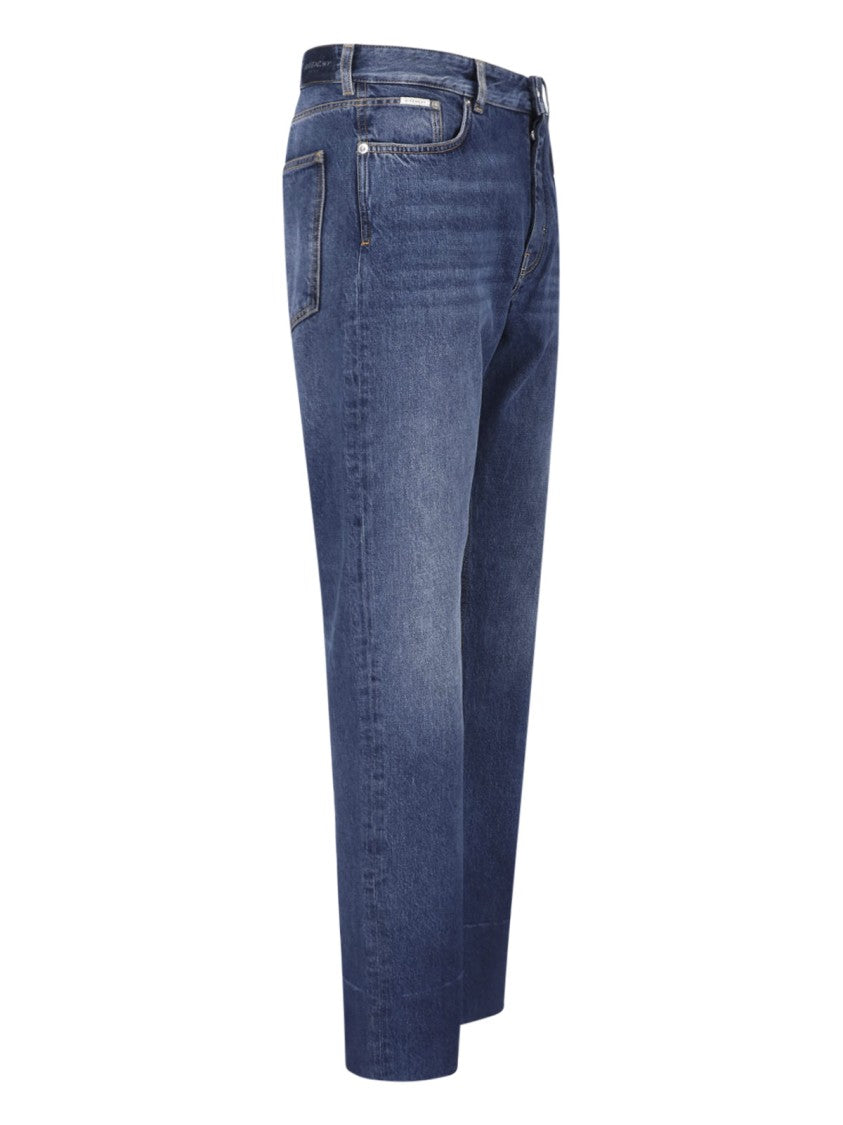 Givenchy Mid-Rise Straight-Leg Jeans With Fading