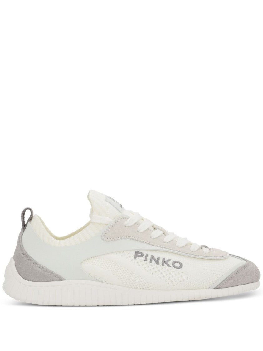 Pinko Two-Tone White Sneakers
