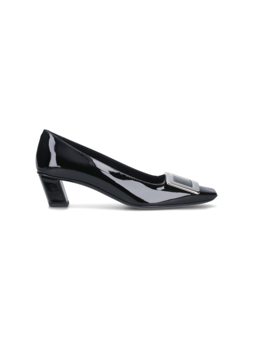Roger Vivier Black Belle Vivier Patent Leather Pumps
