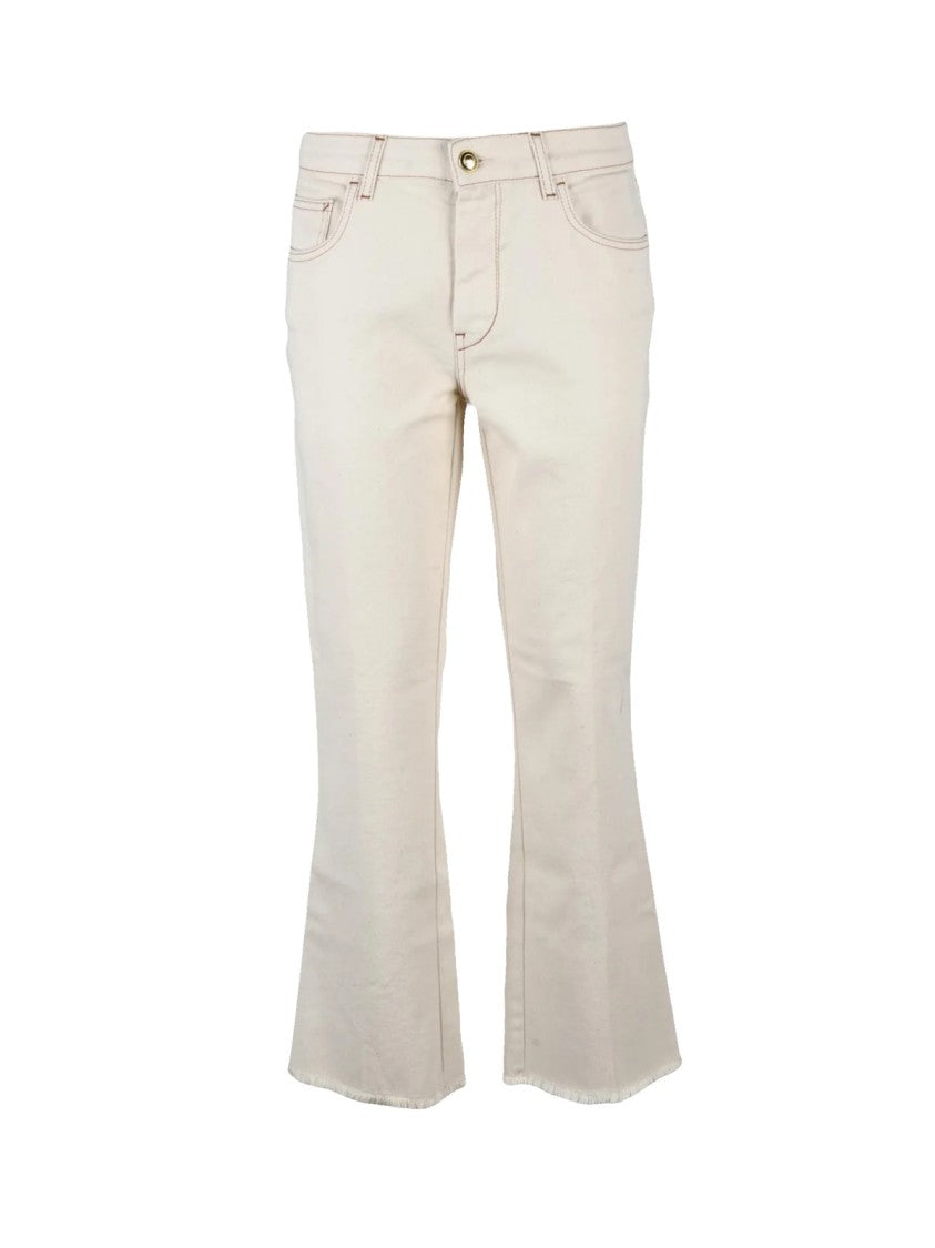 Fay Beige Cotton Elastane Jeans