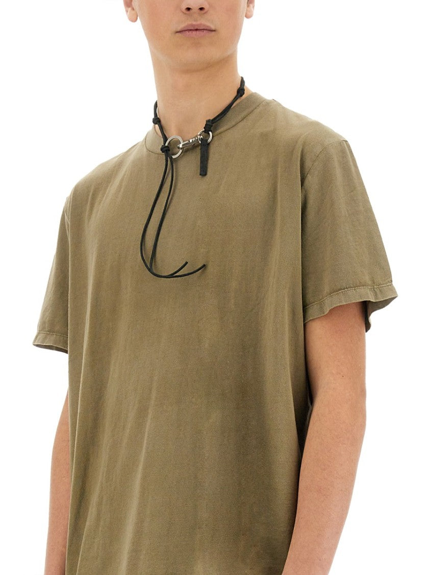 Our Legacy Boxy-Fit T-Shirt In Muted Olive With Vintage Finish