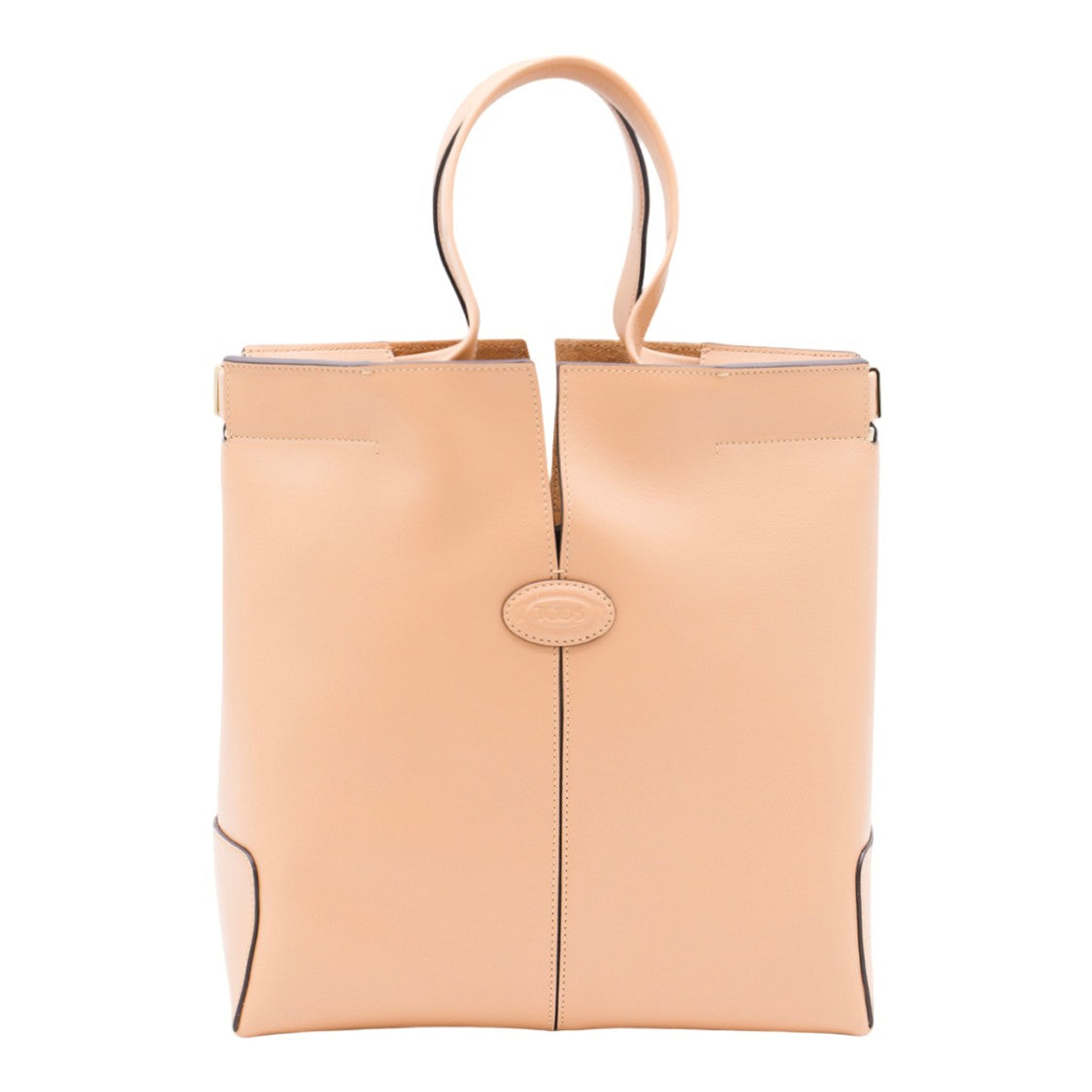 Tod's Structured Tote Bag In Smooth Camel Leather
