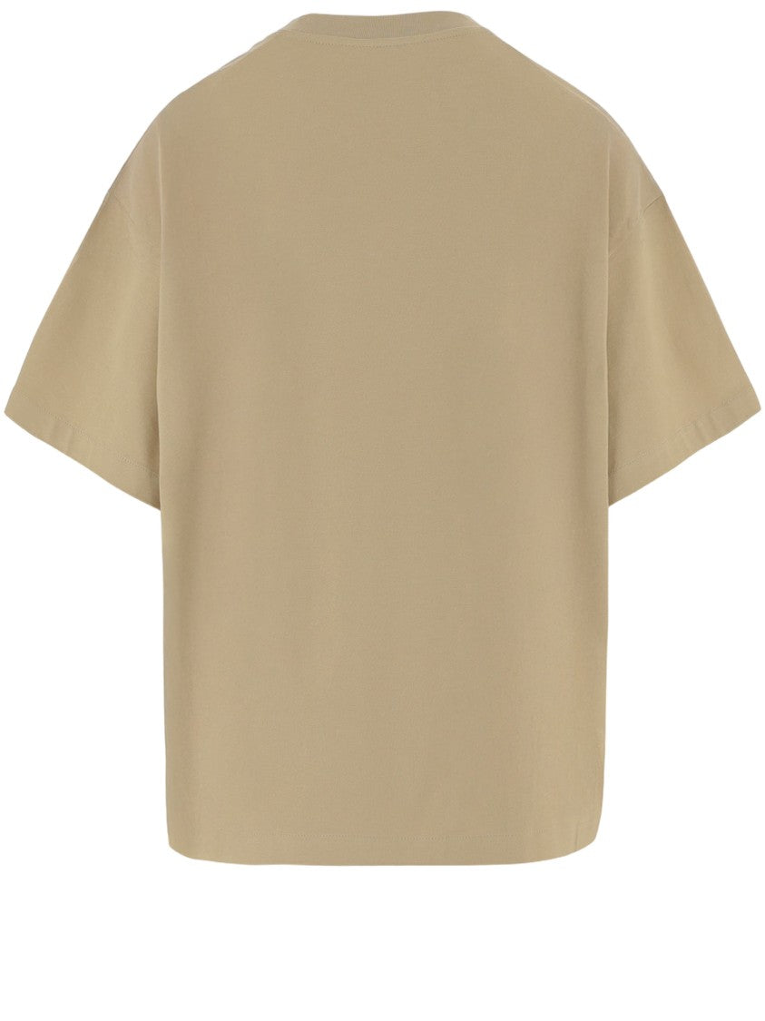Jil Sander Cotton Jersey T-Shirt With Contrasting Logo Print
