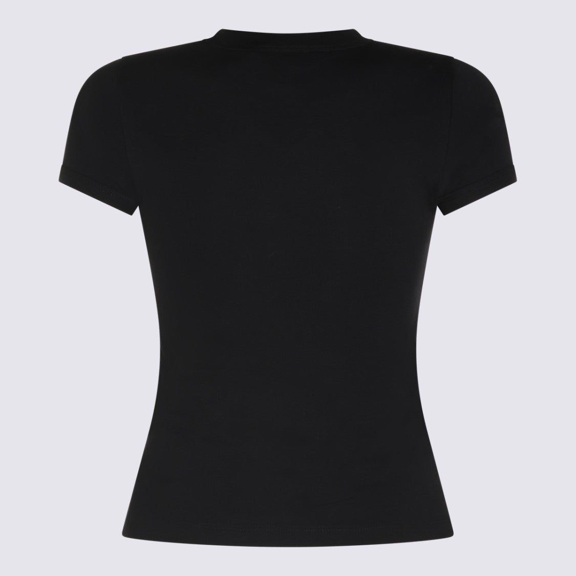 Saint Laurent Fitted Black Short-Sleeve T-Shirt With Classic Crew Neckline