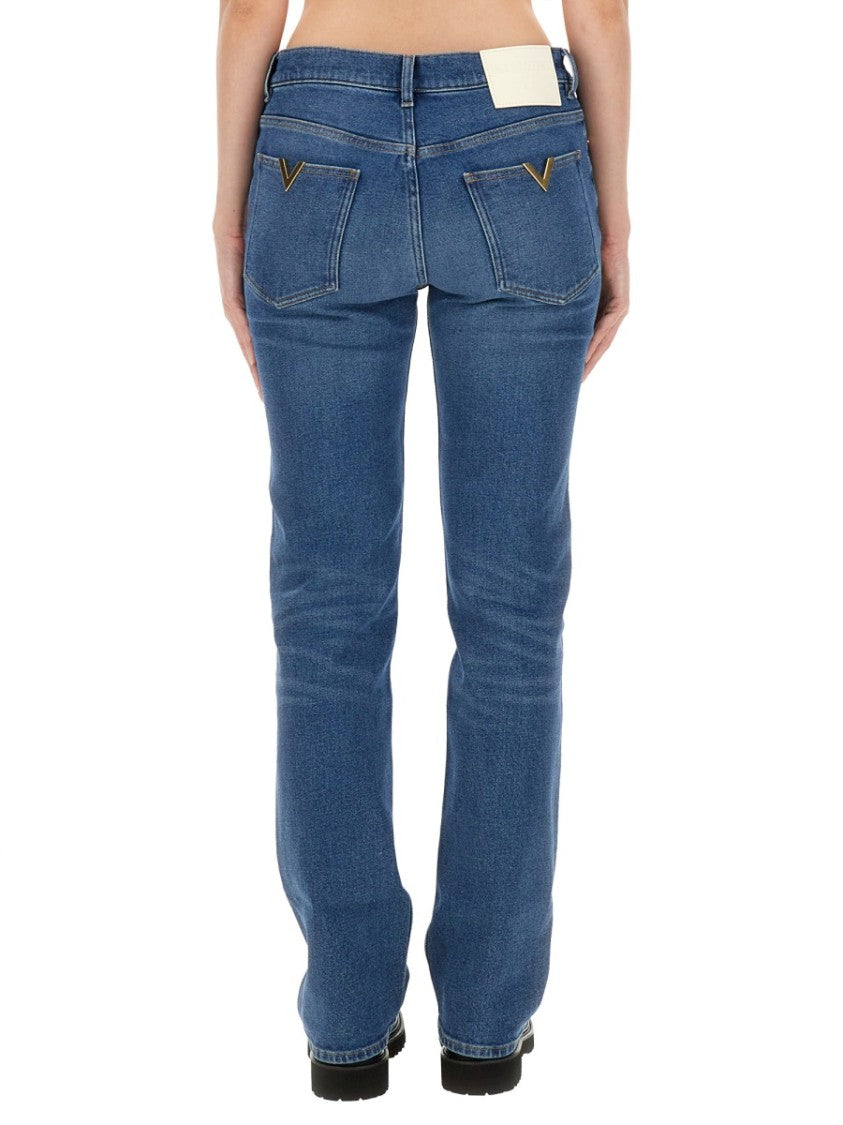 Valentino Classic Straight-Leg Denim Pants