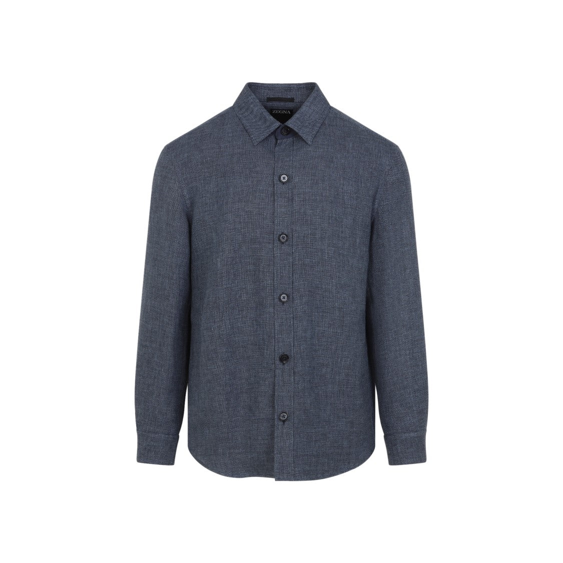 Zegna Cashmere-Linen Blend Button-Down Shirt