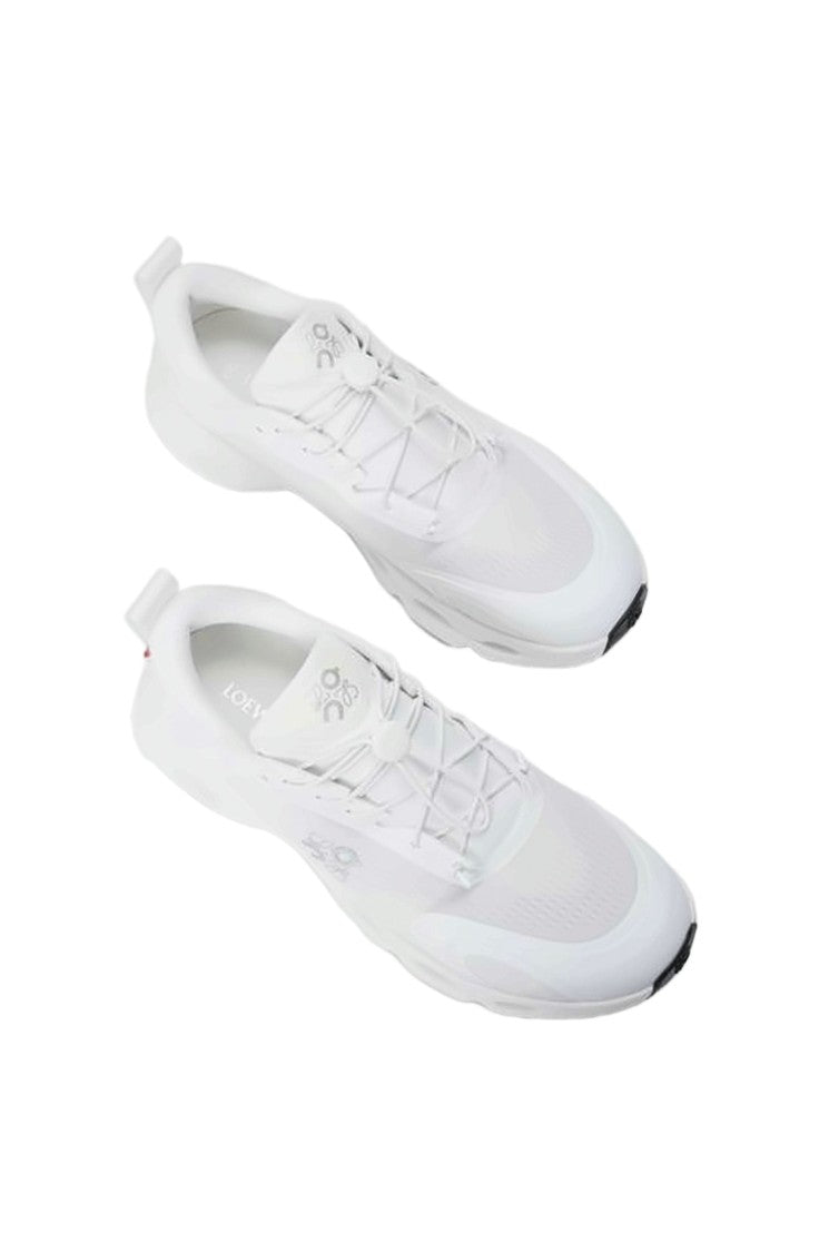 Loewe Modern White Sneakers With Perforated Design