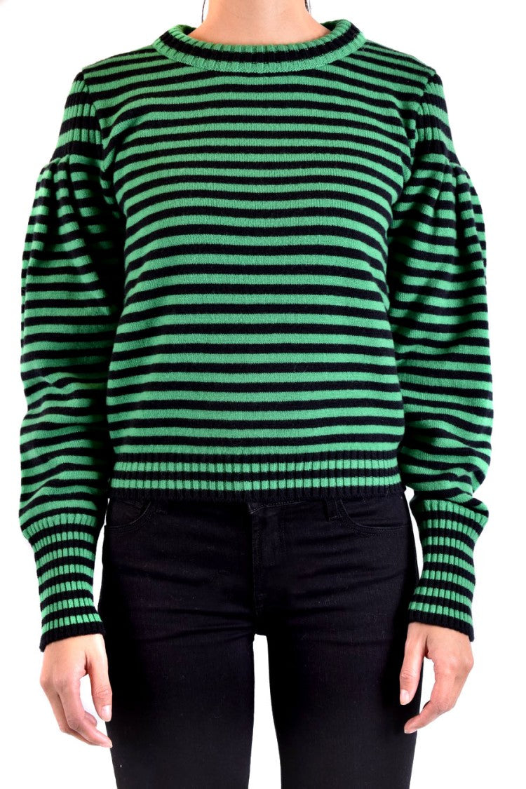Philosophy Di Lorenzo Serafini Multicolor Striped Sweater With Puffed Sleeves
