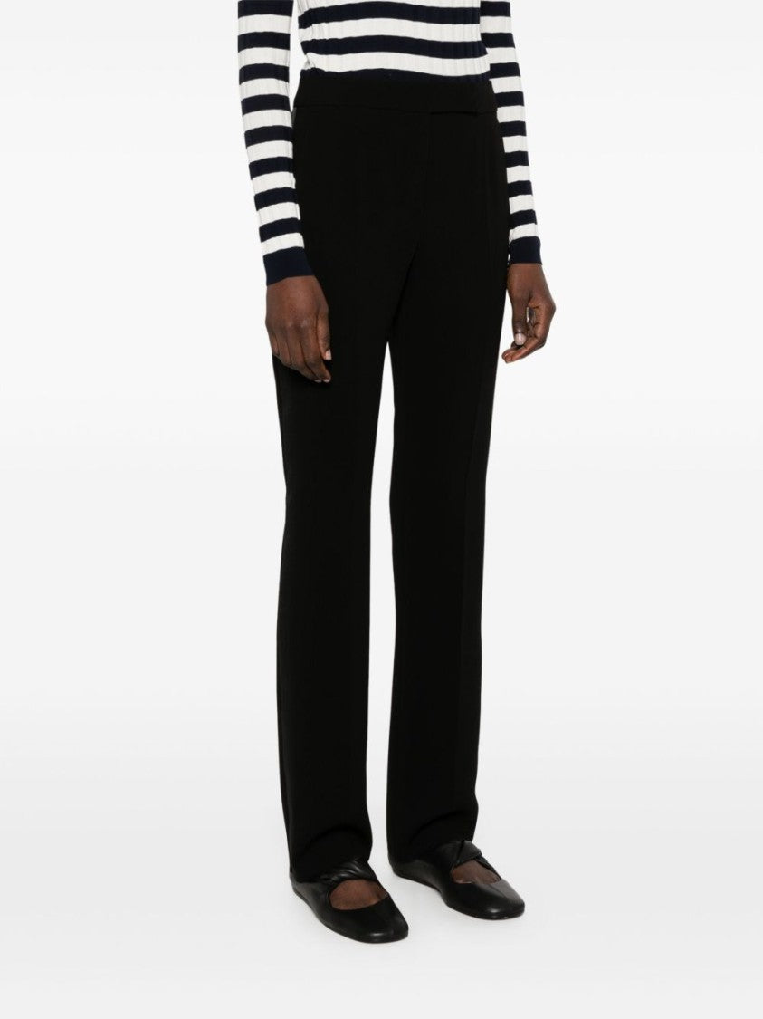 Max Mara Tailored Black Vincita Trousers With Pressed Crease