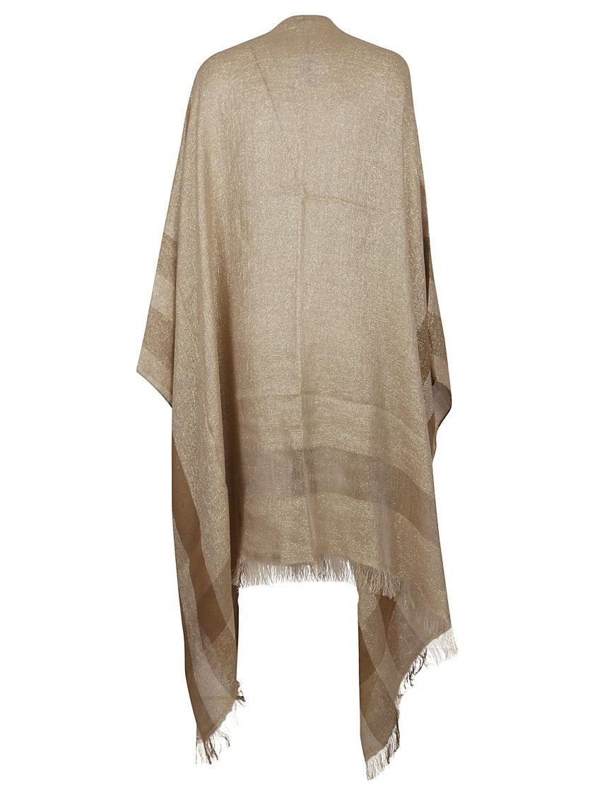 Peserico Lurex-Finished Woven Kimono Scarf