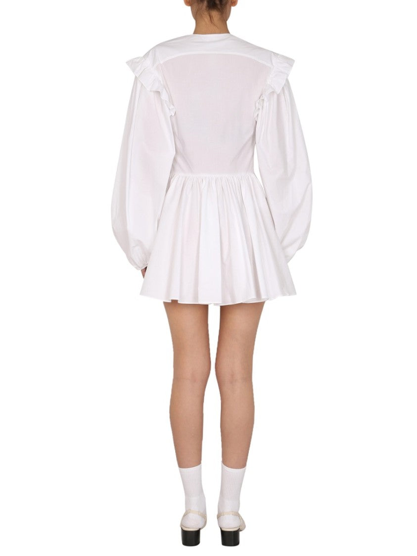 Patou V-Neck Dress With Balloon Sleeves