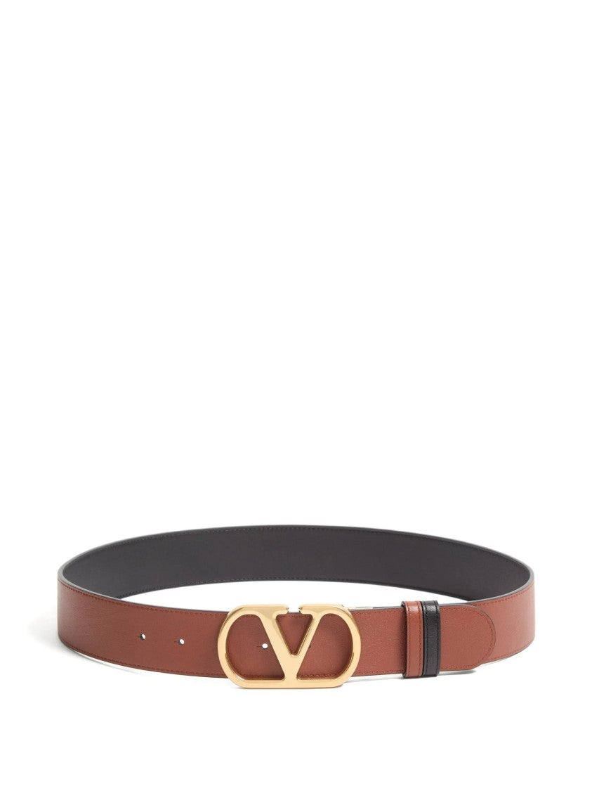Valentino Vlogo Reversible Calf Leather Belt