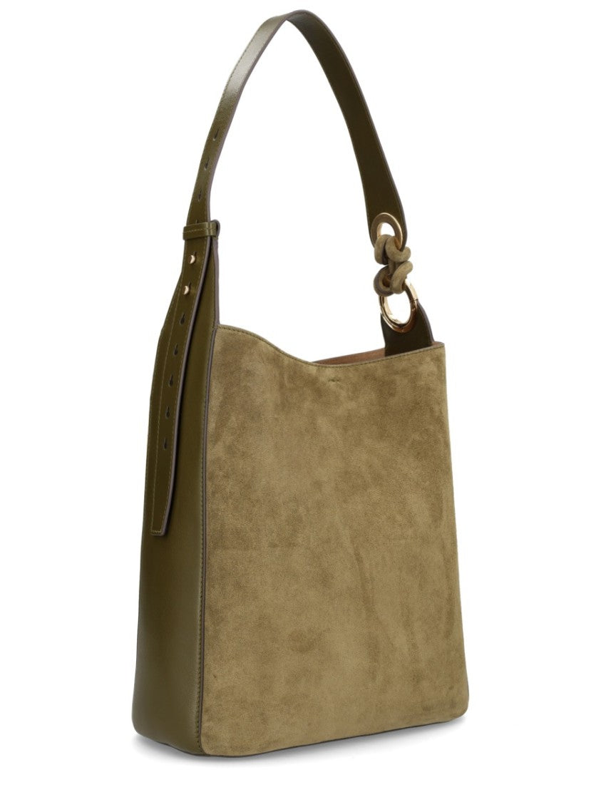 Anya Hindmarch Ringo Suede Smooth Leather Handbag