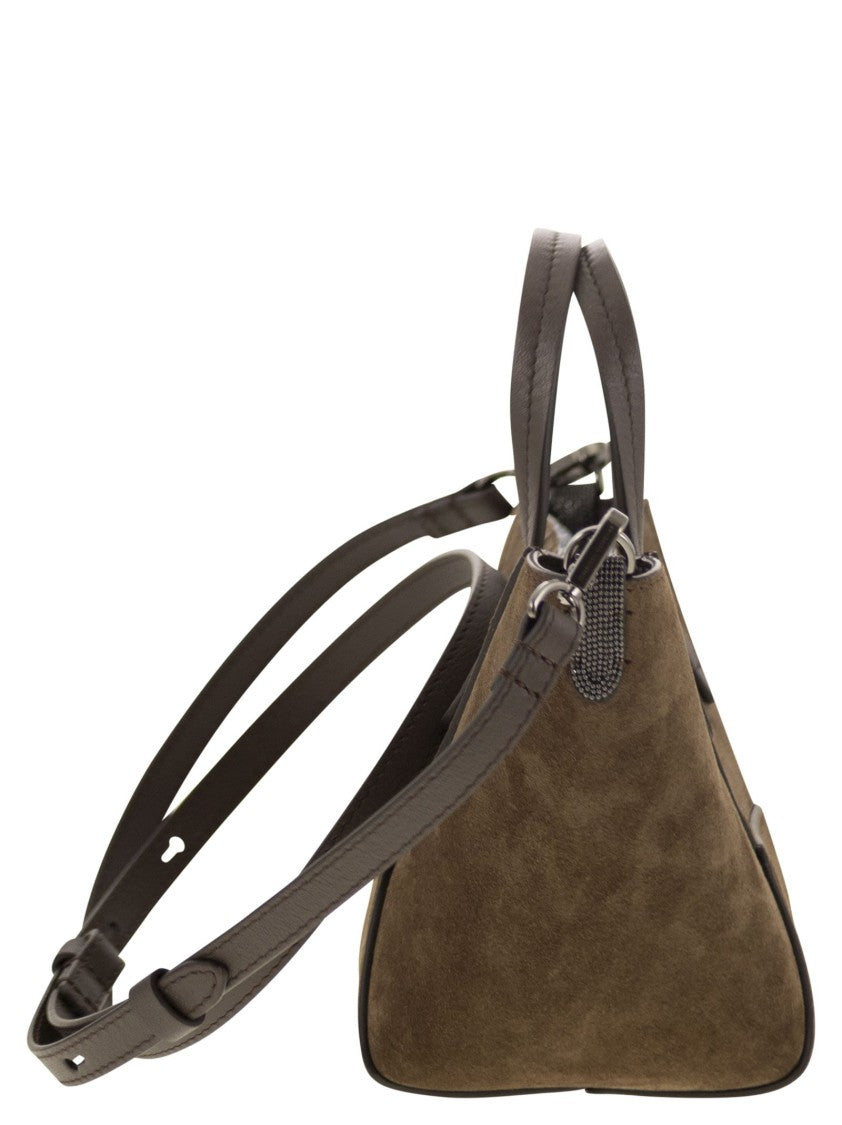 Brunello Cucinelli Bc Duo Mini Suede Bag