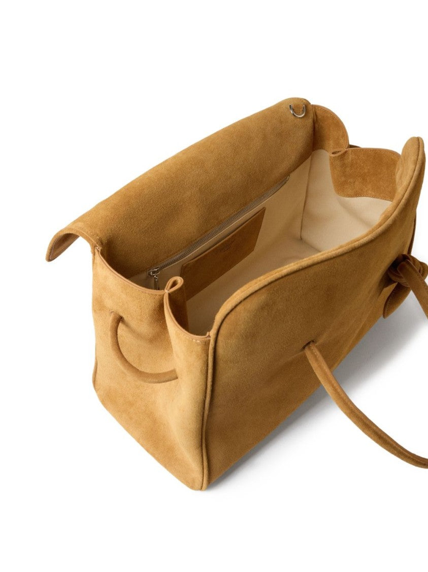 Jacquemus Brown Structured Rectangular Suede Knot Bag