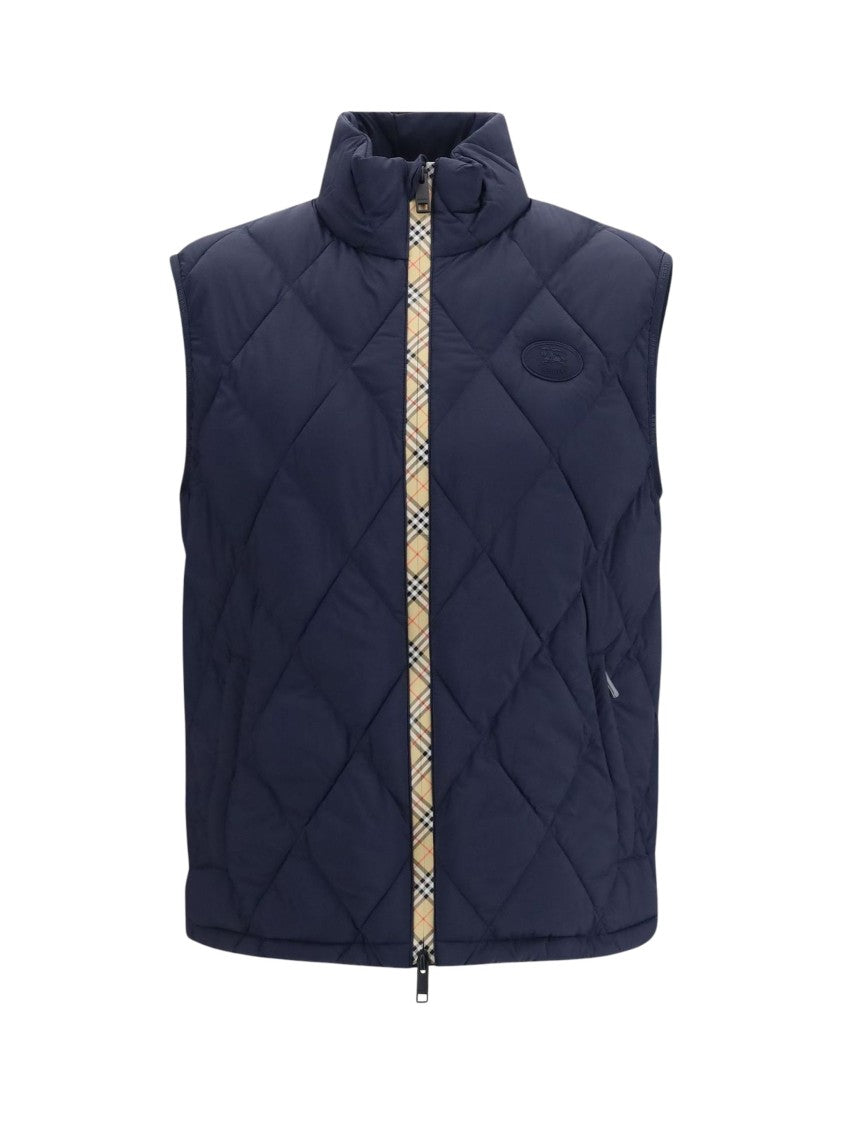 Burberry Quilted Sleeveless High Collar Vest