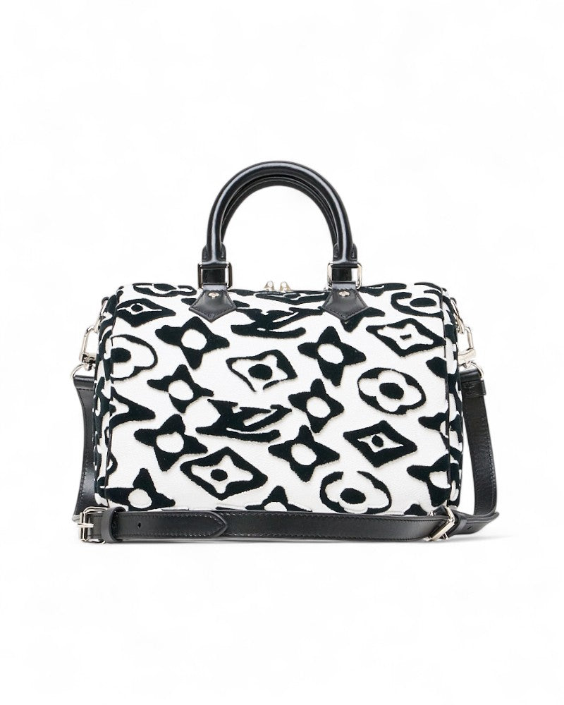 Louis Vuitton Speedy 25 Bandouliere Fischer White