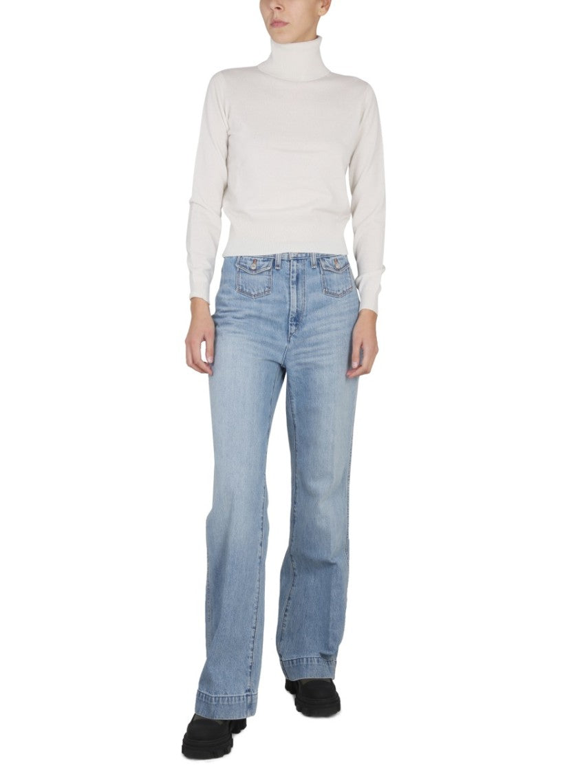 Ballantyne Cashmere Turtleneck With Ribbed Hem