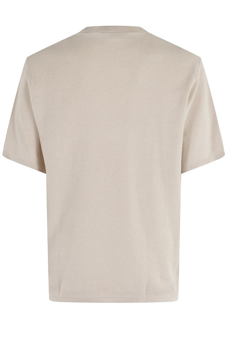 Aspesi Honeycomb Textured Cotton Crew Neck Sweater