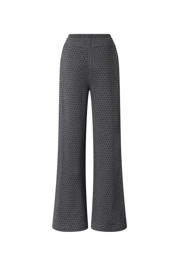 Pinko Grey Cotton Embellished Jogger Trousers