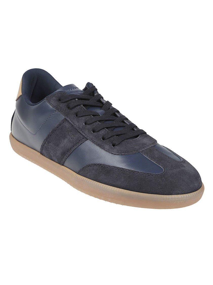 Tod's Blue Ligh Cassetta 68C Low-Profile Leather Sneakers