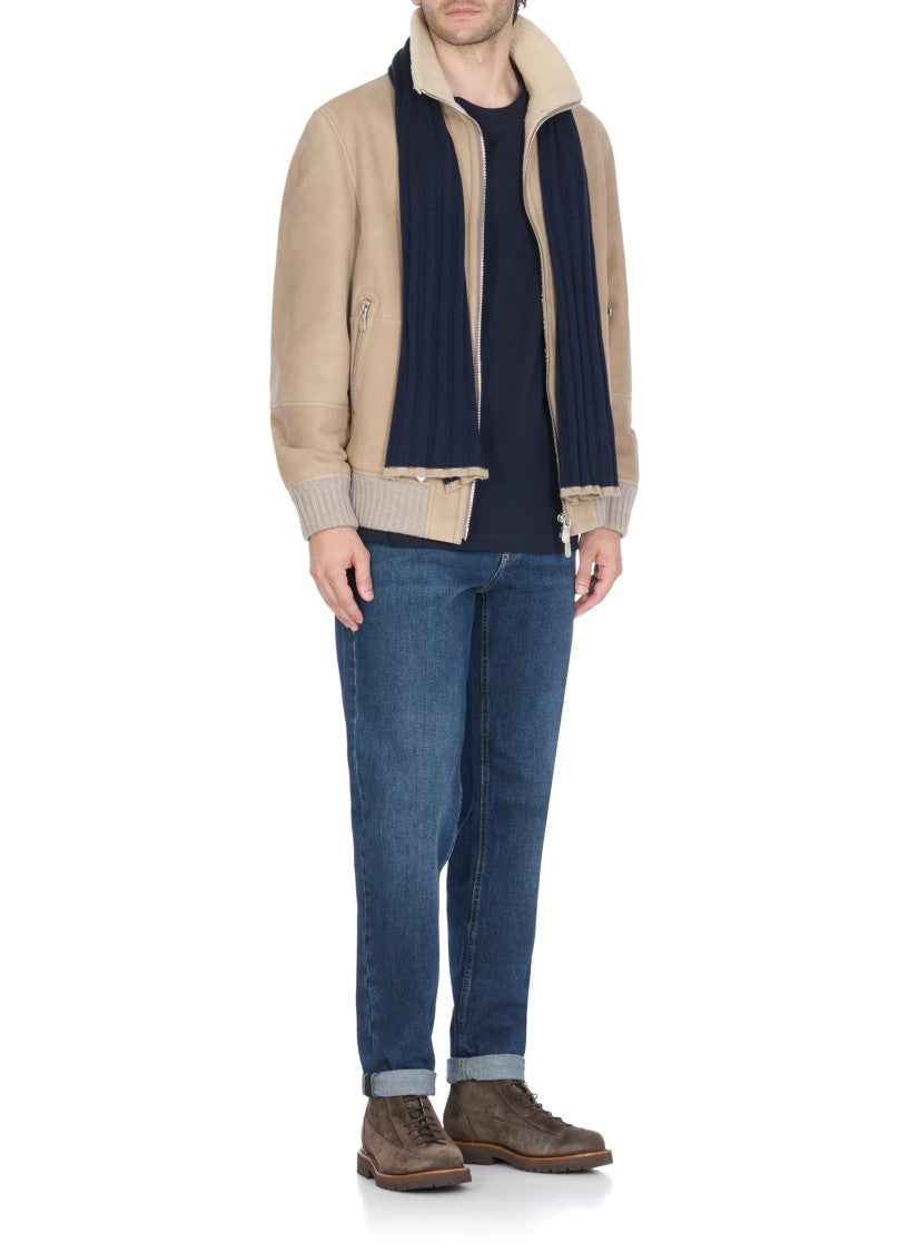 Brunello Cucinelli Blue Cotton Jeans