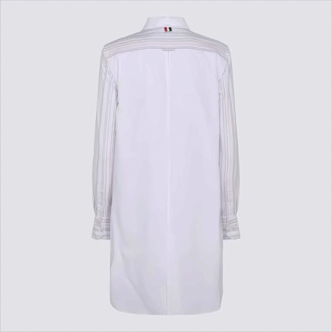 Thom Browne Classic Midi Dress With Striped Front And Solid Back