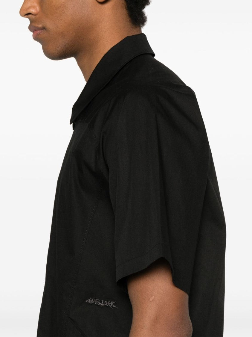 Gr10k Short-Sleeved Full-Zip Shirt In Technical Popelin